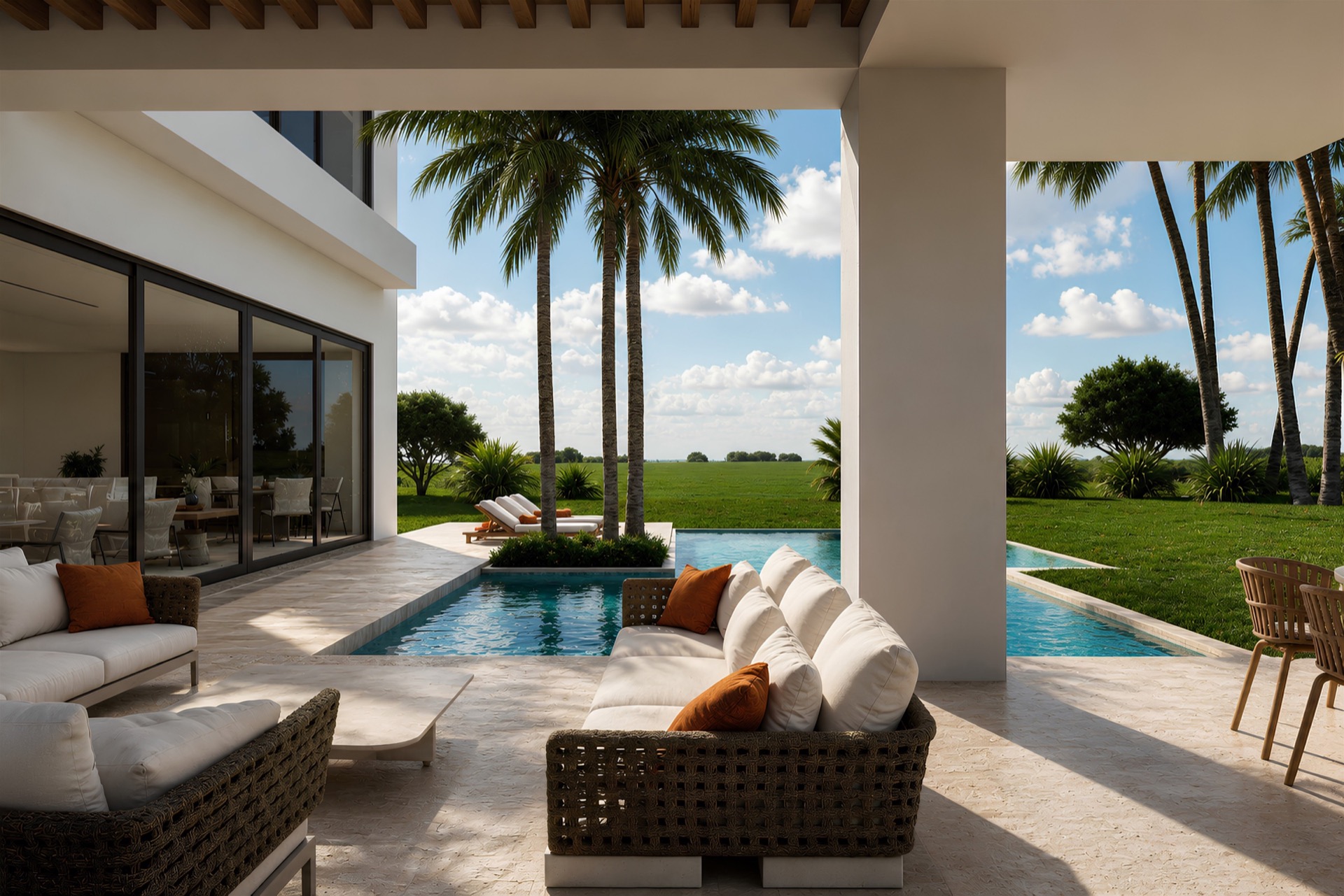 Riverside Villa — Pool and Golf Views