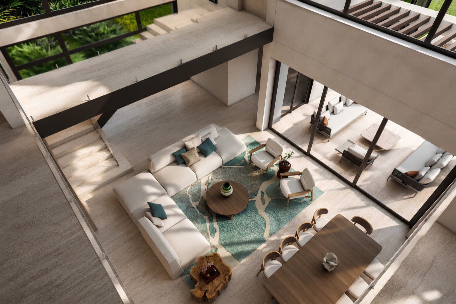 Double-height living room