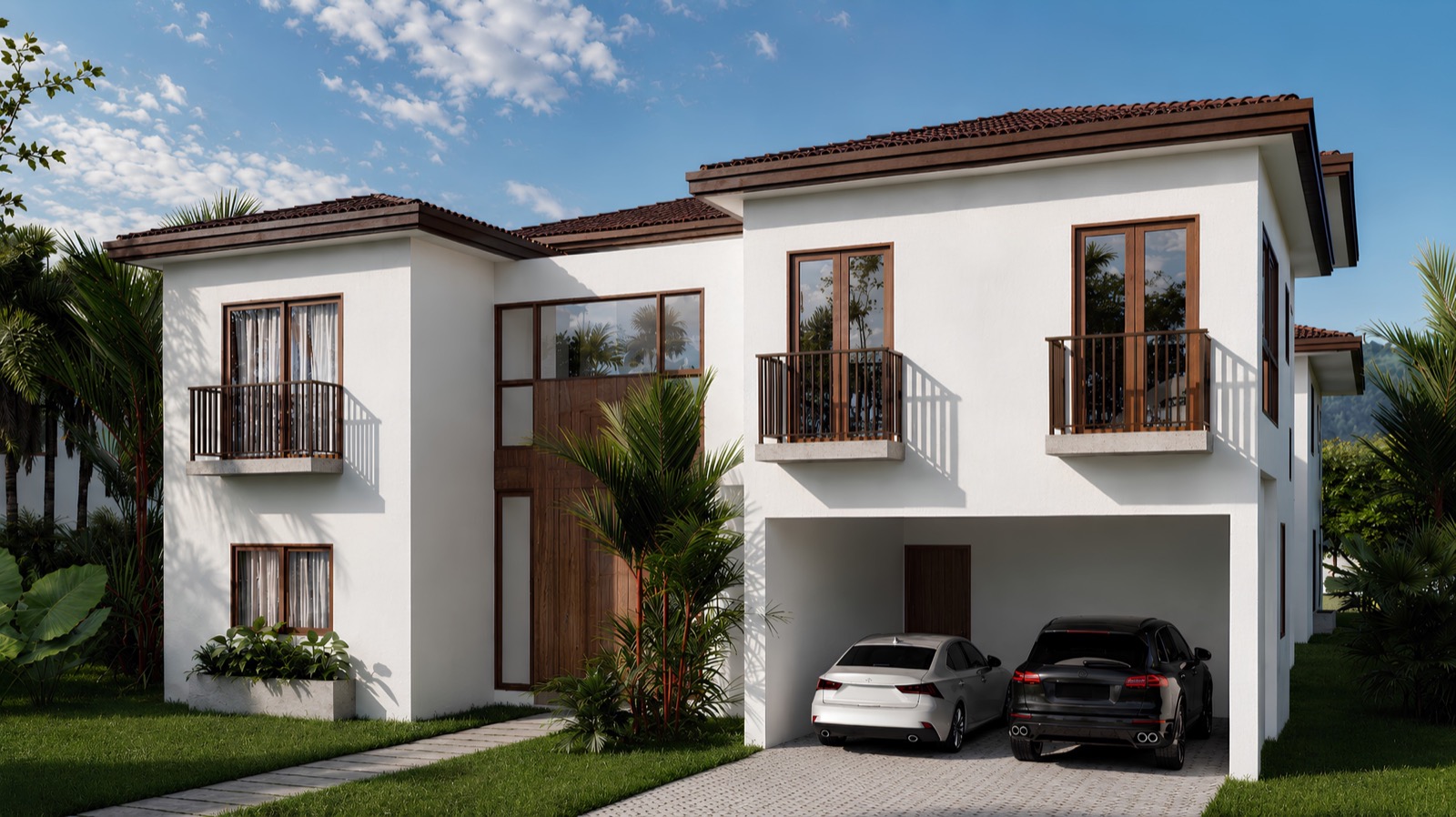 Modelo B — Fachada principal